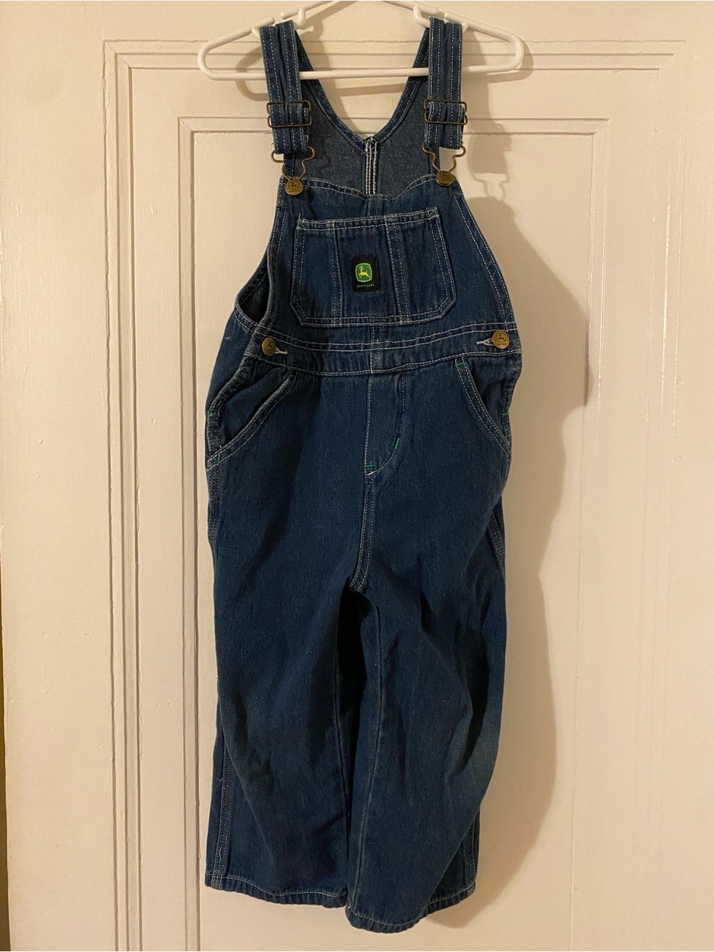 John Deere Dark Blue Denim Kids Overalls with Logo